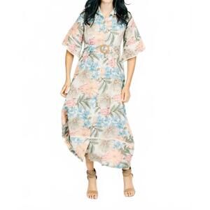 NEW MARIGOLD flora begonia dress in beige